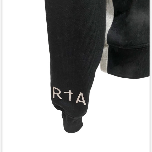 R + A 90’s Logo Block Colour Hoodie Black Grey Mens Size XS $690 - Picture 7 of 12